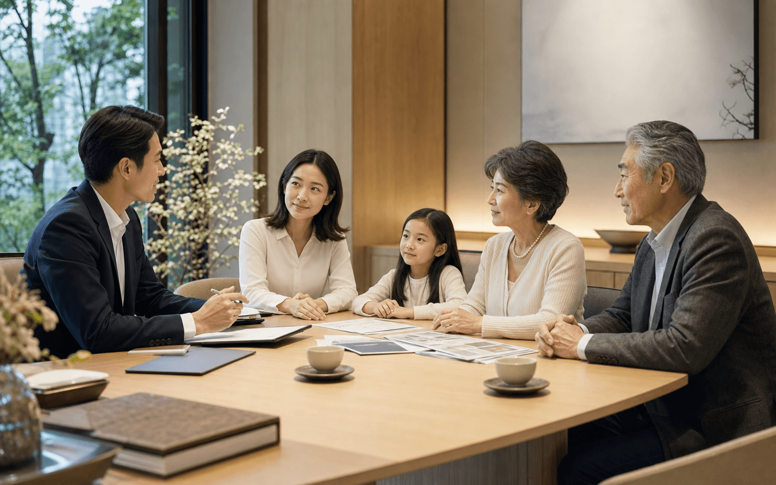 Multi-generation family health planning meeting